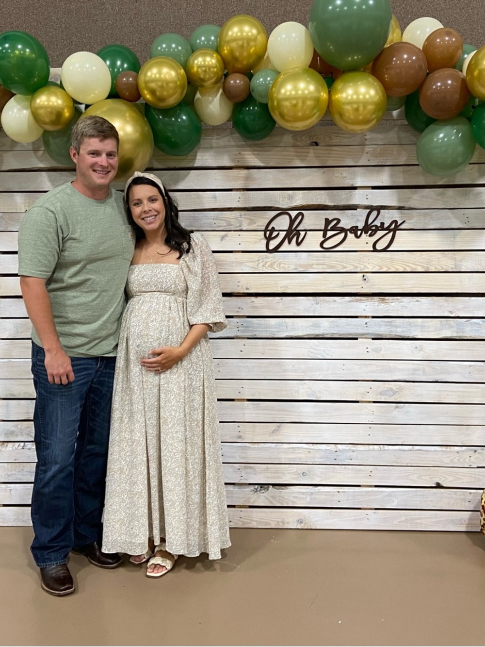 Pinkblush Cream Floral Maternity Maxi Dress